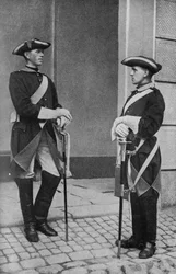 Schweden. Kräftige schwedische Wächter der Majestät des Königs. 1920